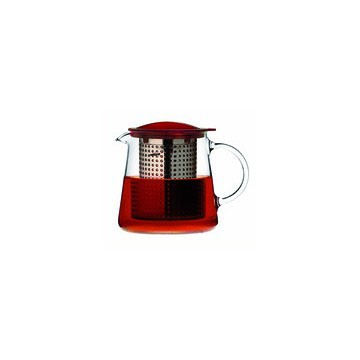 Tetera finum de cristal 0,8 l roja 1 The Flavour Shop. Tu tienda online de té, café, rooibos e infusiones Tetera finum de cristal 0,8 l roja