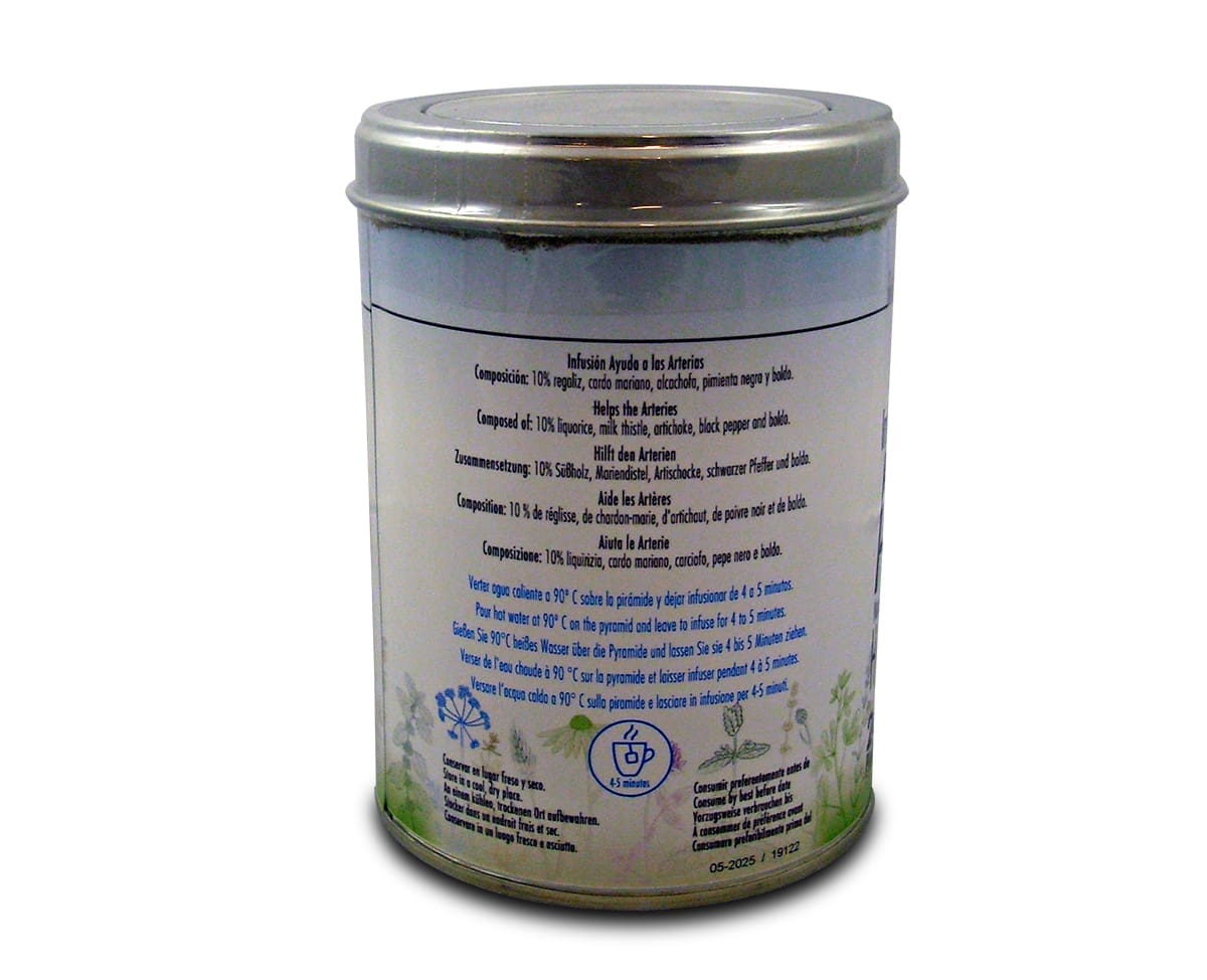 Infusión Natural de Ayuda al Colesterol Lata de 24 unidades 6 The Flavour Shop. Tu tienda online de té, café, rooibos e infusiones Infusión Natural de Ayuda al Colesterol Lata de 24 unidades