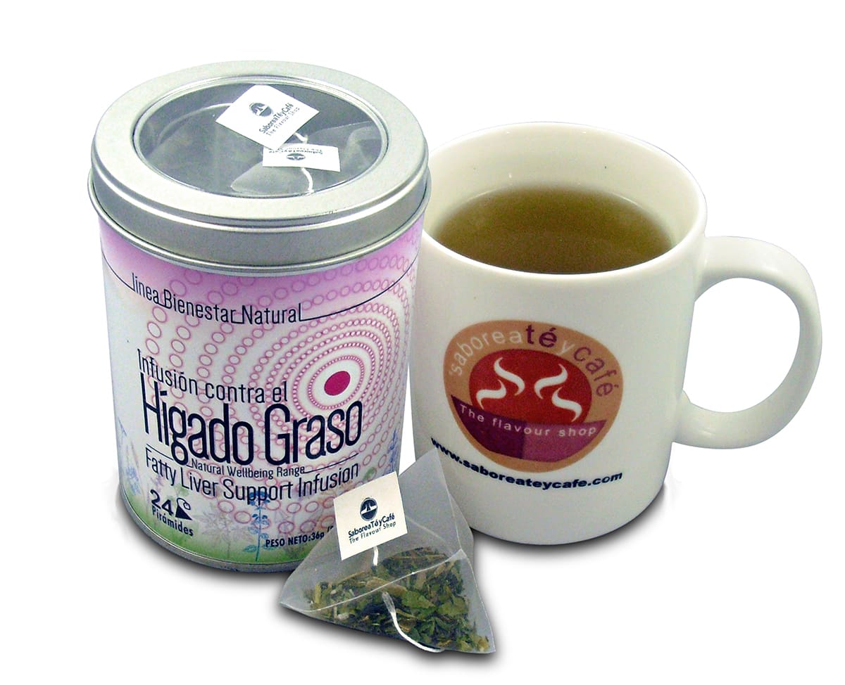 Infusión Bienestar de Ayuda contra el Hígado Graso Lata de 24 unidades 1 The Flavour Shop. Tu tienda online de té, café, rooibos e infusiones infusión contra el hígado graso