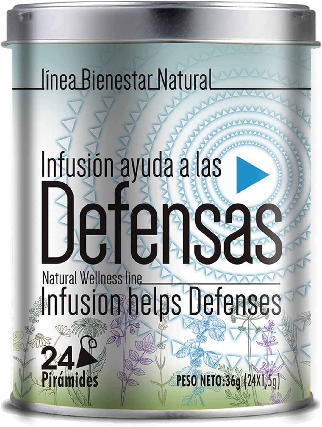 Infusión Natural de Ayuda a las Defensas Lata de 24 uds 1 The Flavour Shop. Tu tienda online de té, café, rooibos e infusiones nuestros productos de la infusiones de Bienestar