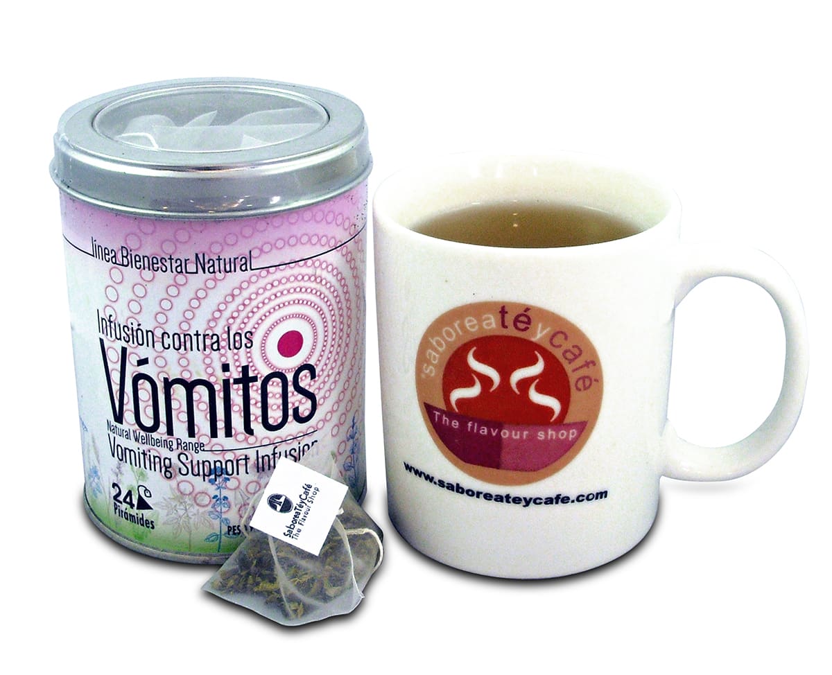 Infusión Bienestar de Ayuda contra los Vómitos 24 unidades 1 The Flavour Shop. Tu tienda online de té, café, rooibos e infusiones Infusión contra los vómitos