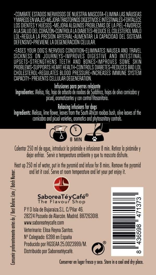 Infusión para Perros y Mascotas Relajante e Hidratante Caja Expositora 144 uds 3 The Flavour Shop. Tu tienda online de té, café, rooibos e infusiones Infusión para Perros y Mascotas Relajante e Hidratante Caja Expositora 144 uds - Imagen 3